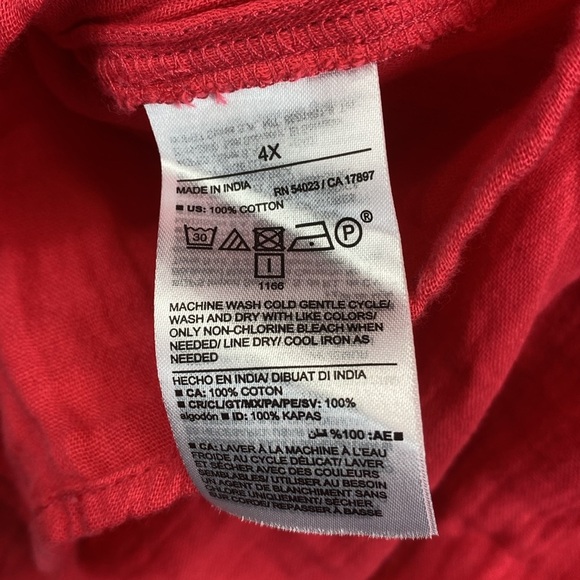 Old Navy double gauze blouse bow tie in back 4X colorful sleeveless boho - Picture 8 of 9